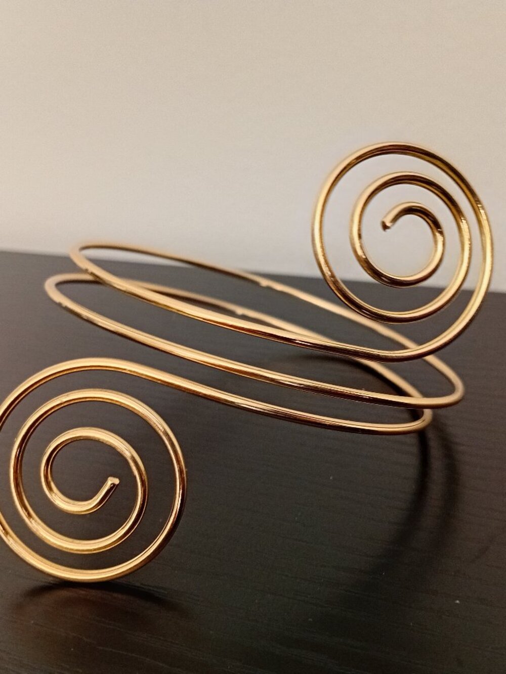 Gold Arm Bracelet Swirl Design  New